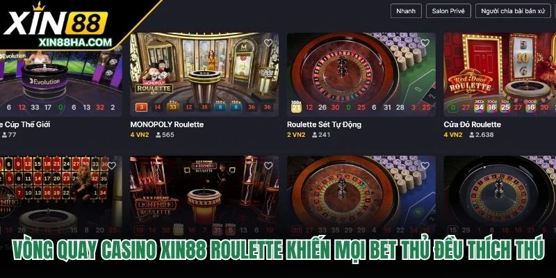 Vòng quay casino XIN88 Roulette khiến mọi bet thủ đều thích thú