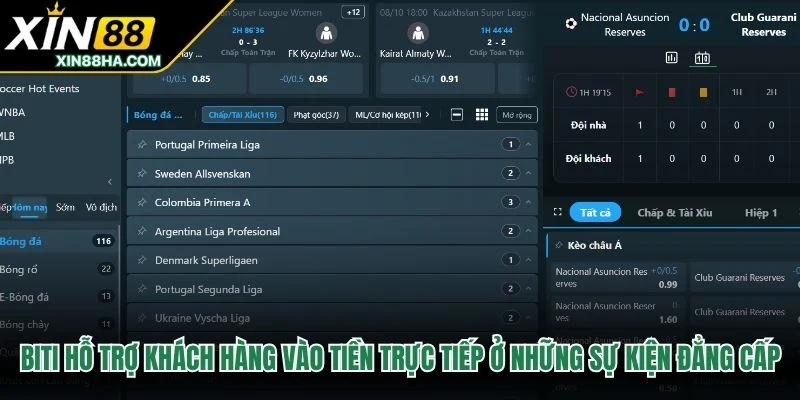 BITI hỗ trợ khách hàng vào tiền trực tiếp ở những sự kiện đẳng cấp